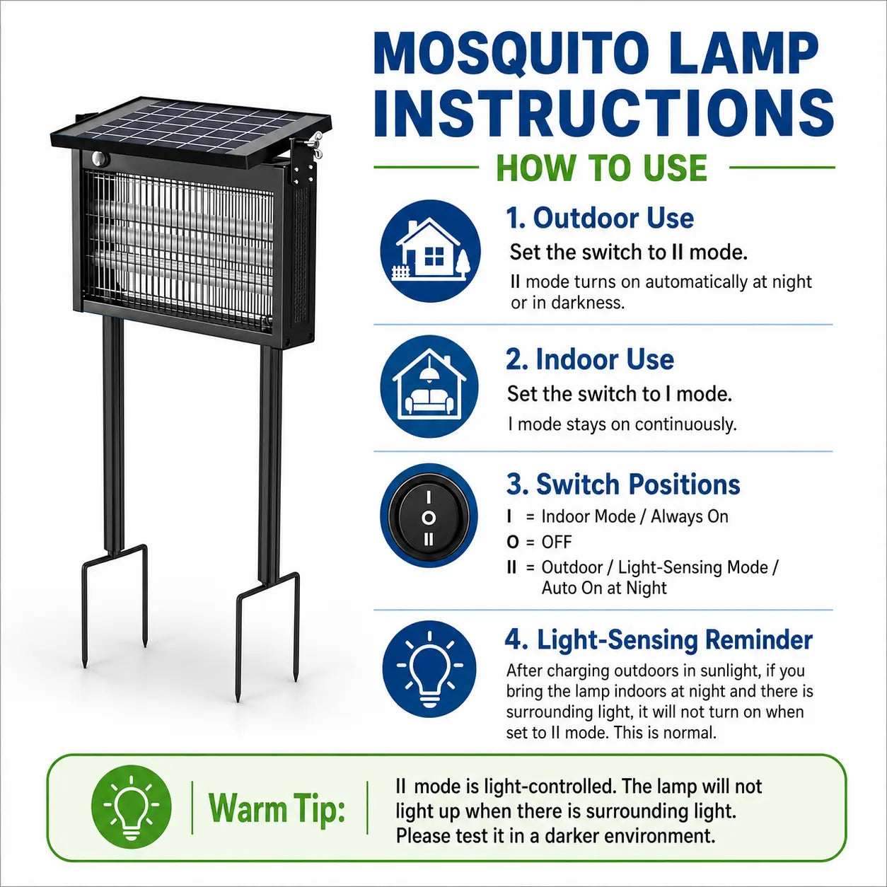 Solar Auto 4500V Bug Zapper