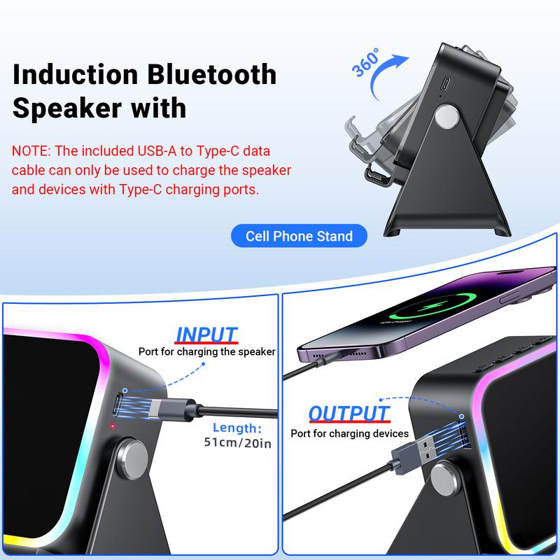 Induction Speaker & Charging Phone Stand