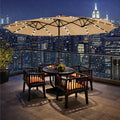 13/15ft Crank Umbrella – LED & Sandbags Included