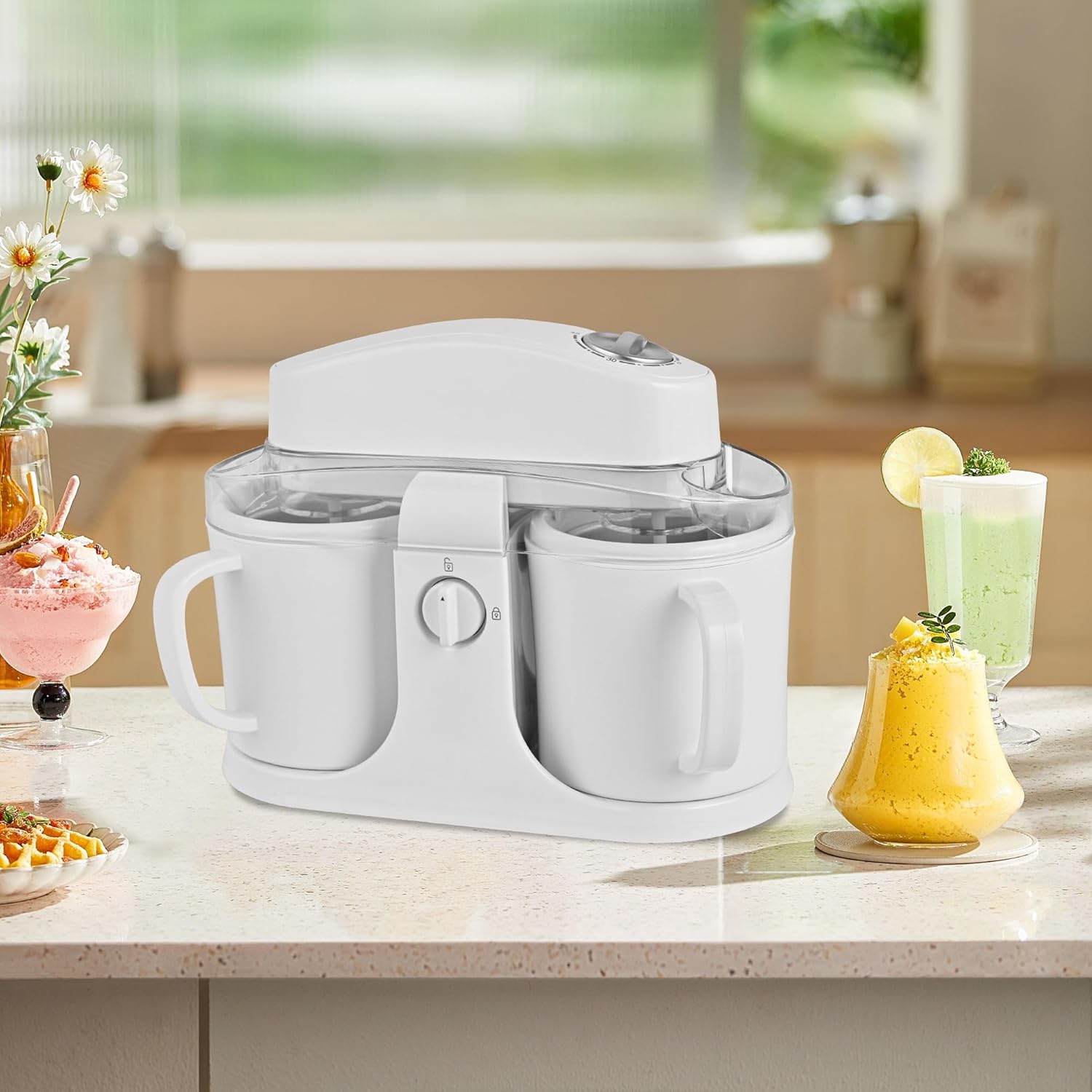Dual‑Bowl Homemade Ice Cream Maker