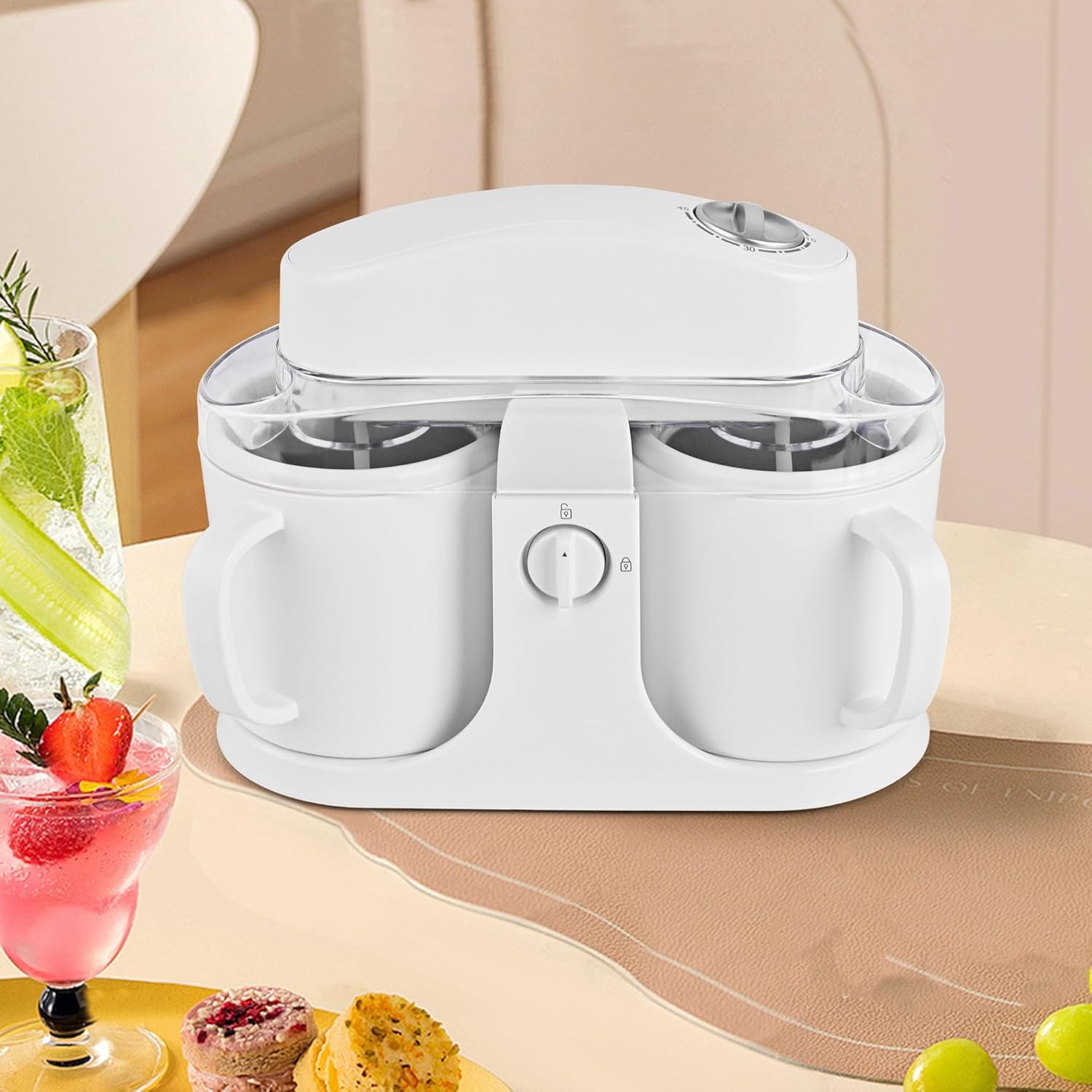 Dual‑Bowl Homemade Ice Cream Maker