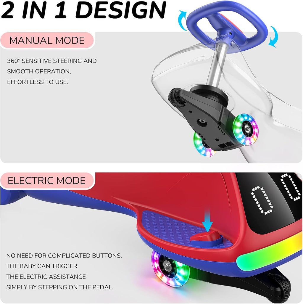 Dual Mode Kid’s Ride‑On with Flashing Wheels