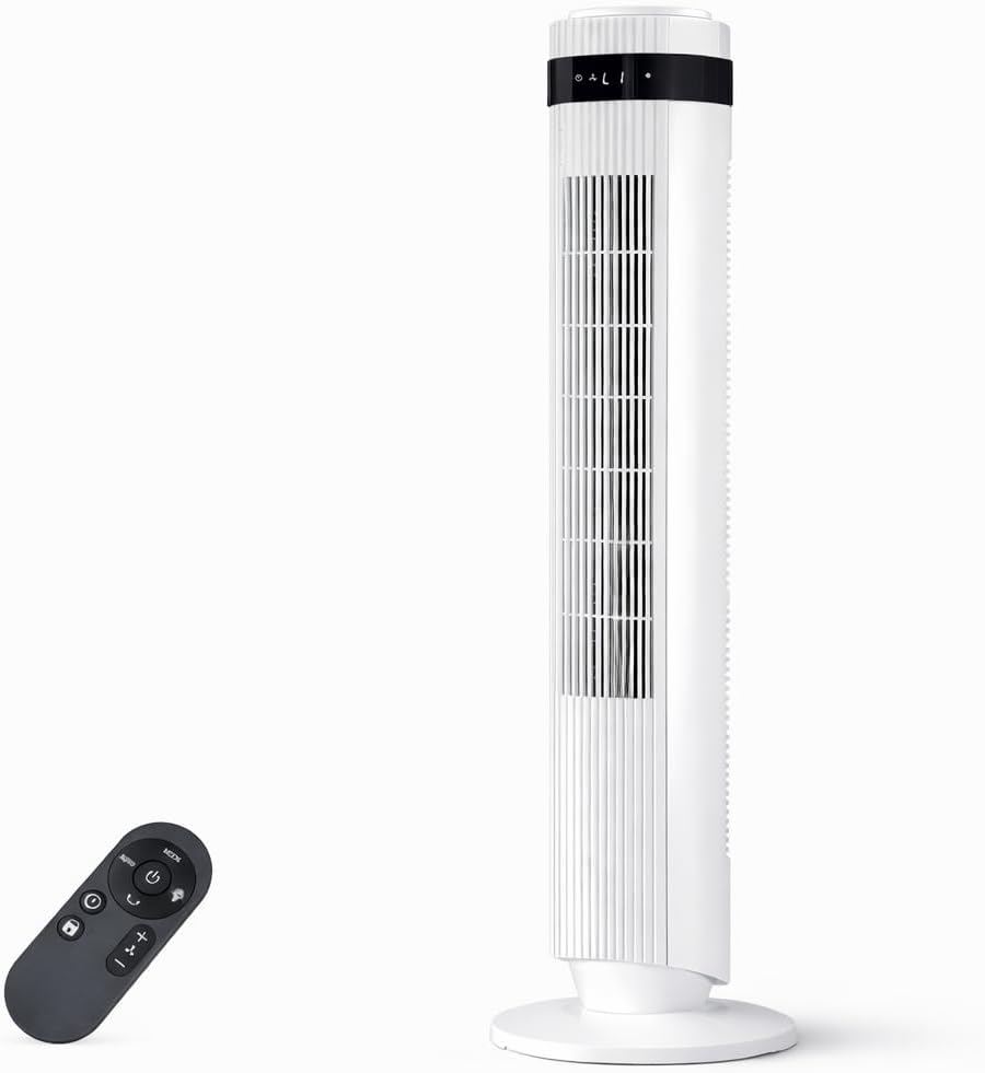 Energy‑Saving 12‑Hour Timer Tower Fan