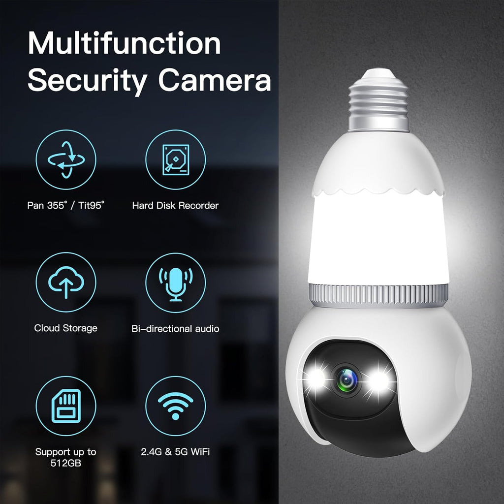 Smart Bulb Cam with Color Night Vision