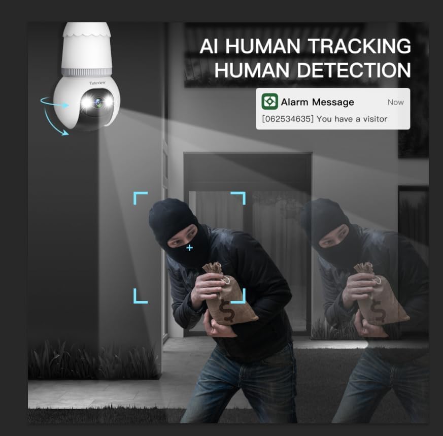 Smart Bulb Cam with Color Night Vision