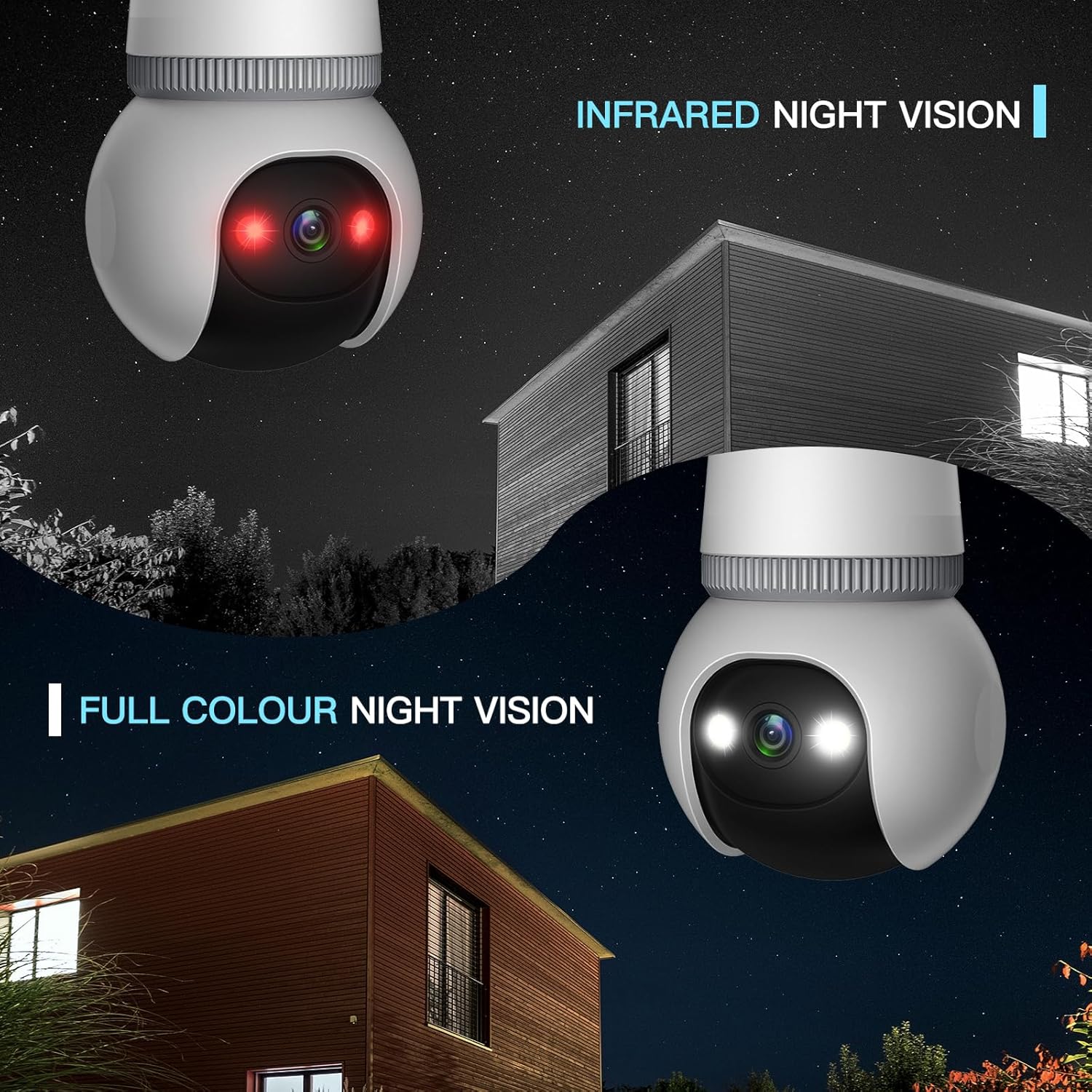 Smart Bulb Cam with Color Night Vision