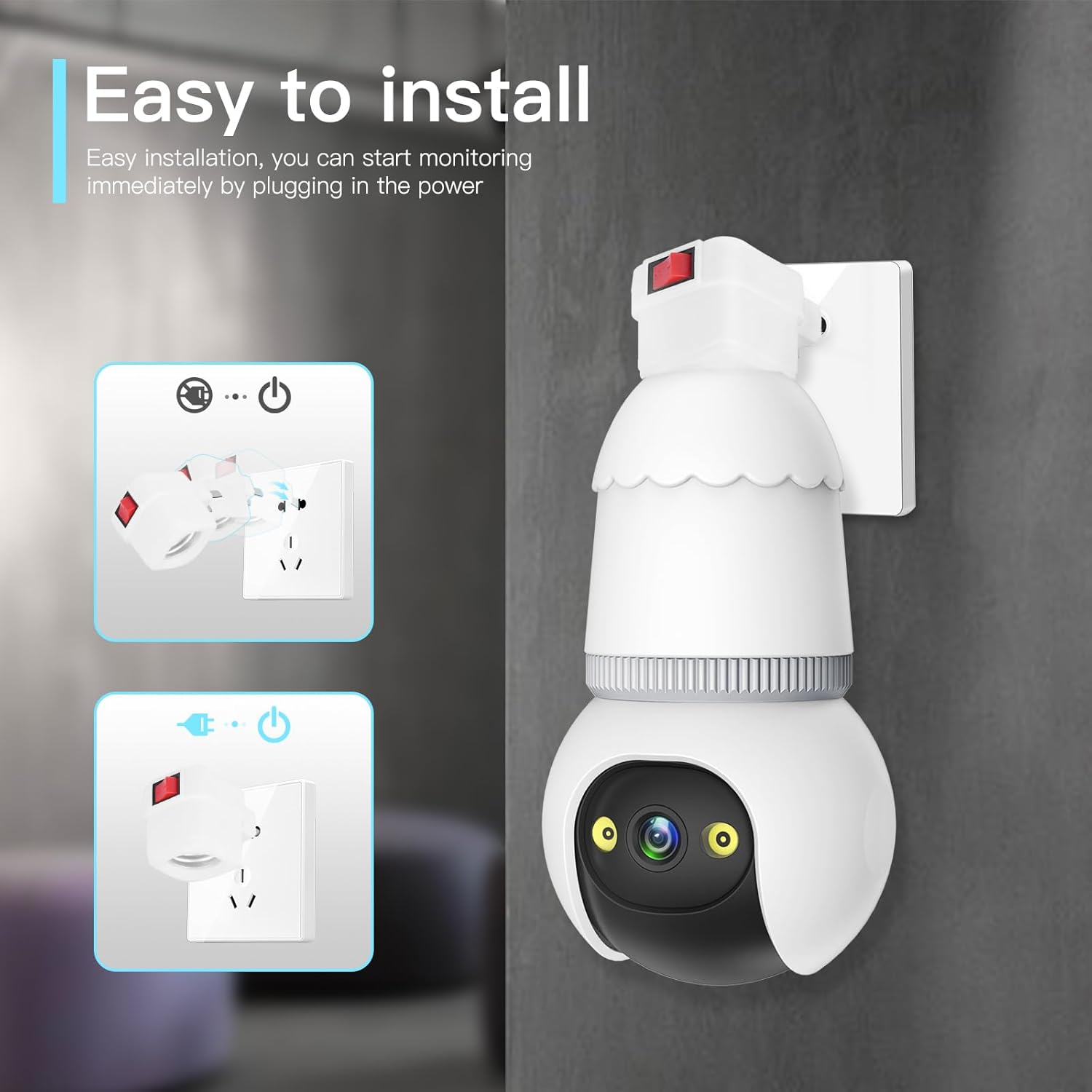 Smart Bulb Cam with Color Night Vision
