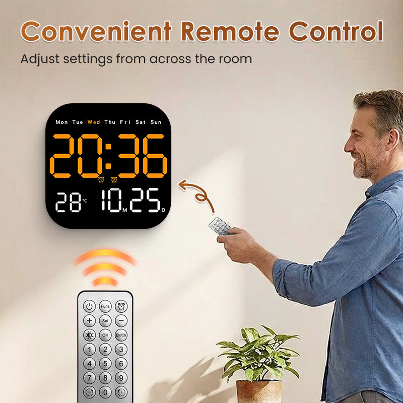 Multifunctional Desk & Wall Clock with Remote