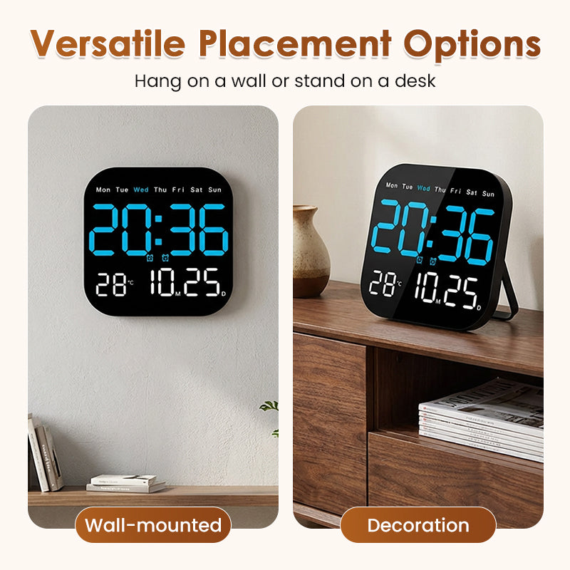 Multifunctional Desk & Wall Clock with Remote
