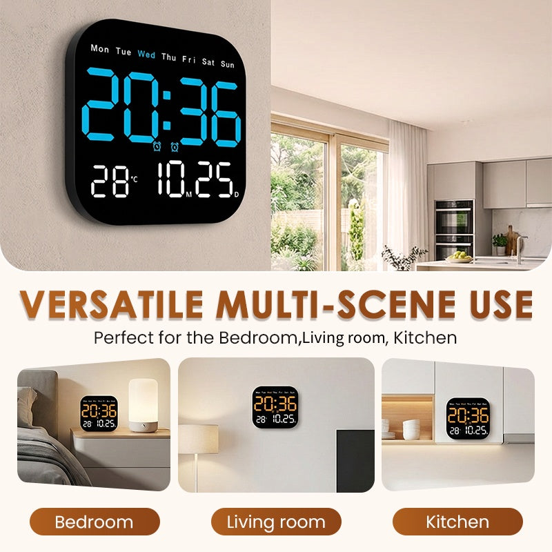 Multifunctional Desk & Wall Clock with Remote