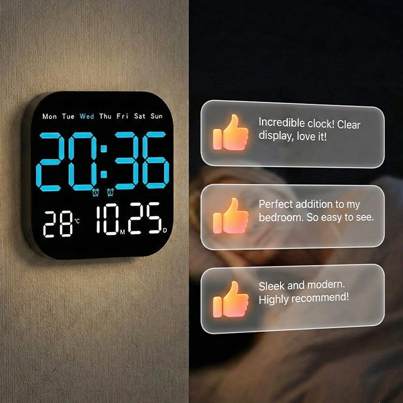 Multifunctional Desk & Wall Clock with Remote