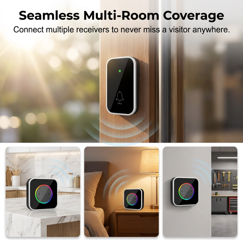 45 Melodies Volume‑Adjustable Plug‑in Doorbell