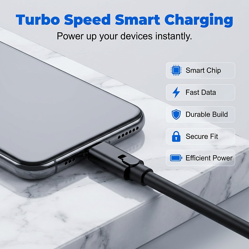 Reconnectable Fast Charging Type‑C Cord
