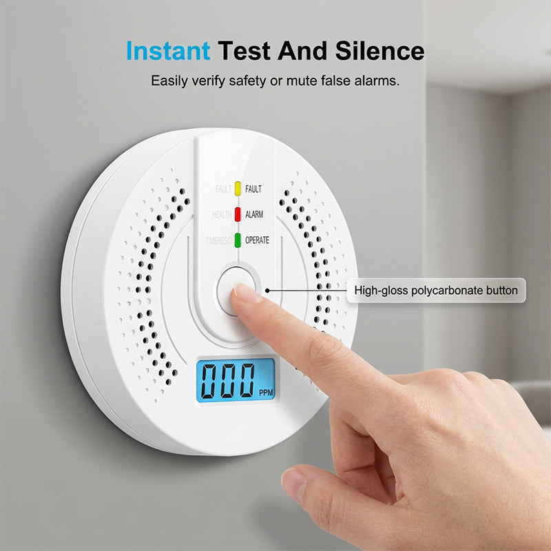 High‑Sensitivity CO Detector with LCD Display