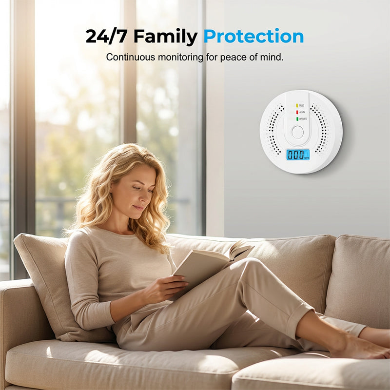 High‑Sensitivity CO Detector with LCD Display
