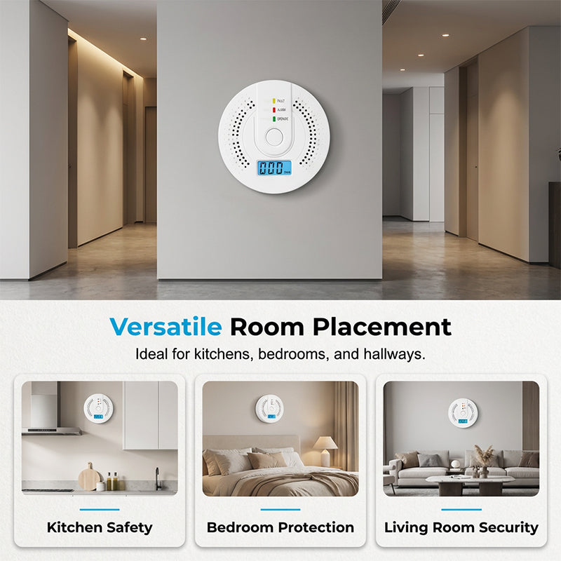 High‑Sensitivity CO Detector with LCD Display